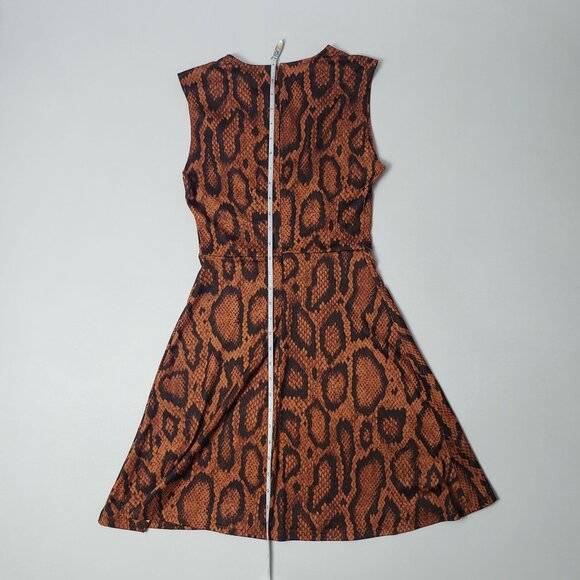 WeWoreWhat Muscle Tank Mini Dress Snake Print XS Cider A-Line Fitted Crewneck - Picture 8 of 16
